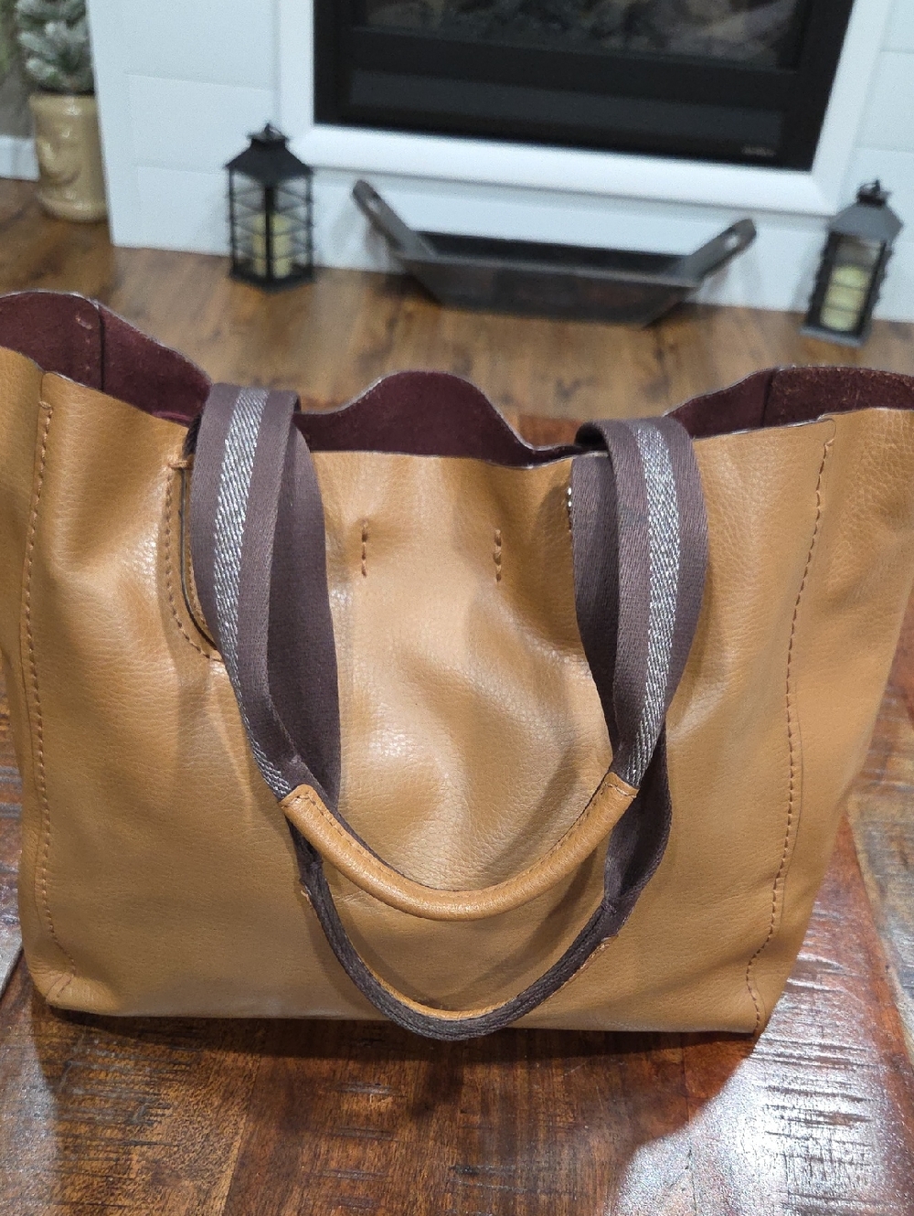 Coach Pebbled Leather Beige Tote - Picture 2 of 13